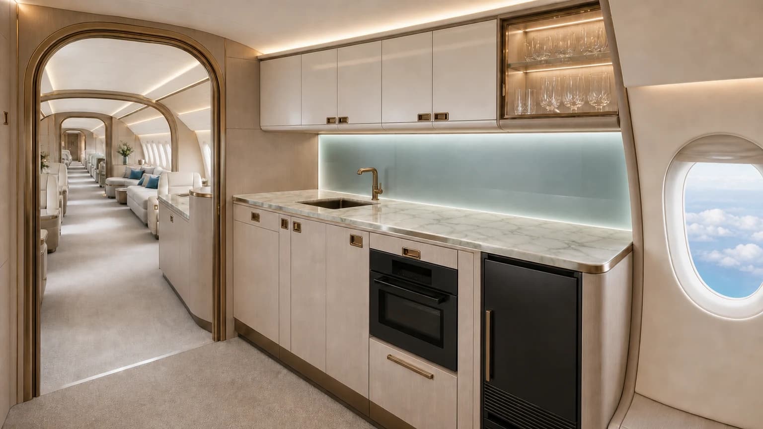 Gulfstream G700 — illustrative galley
