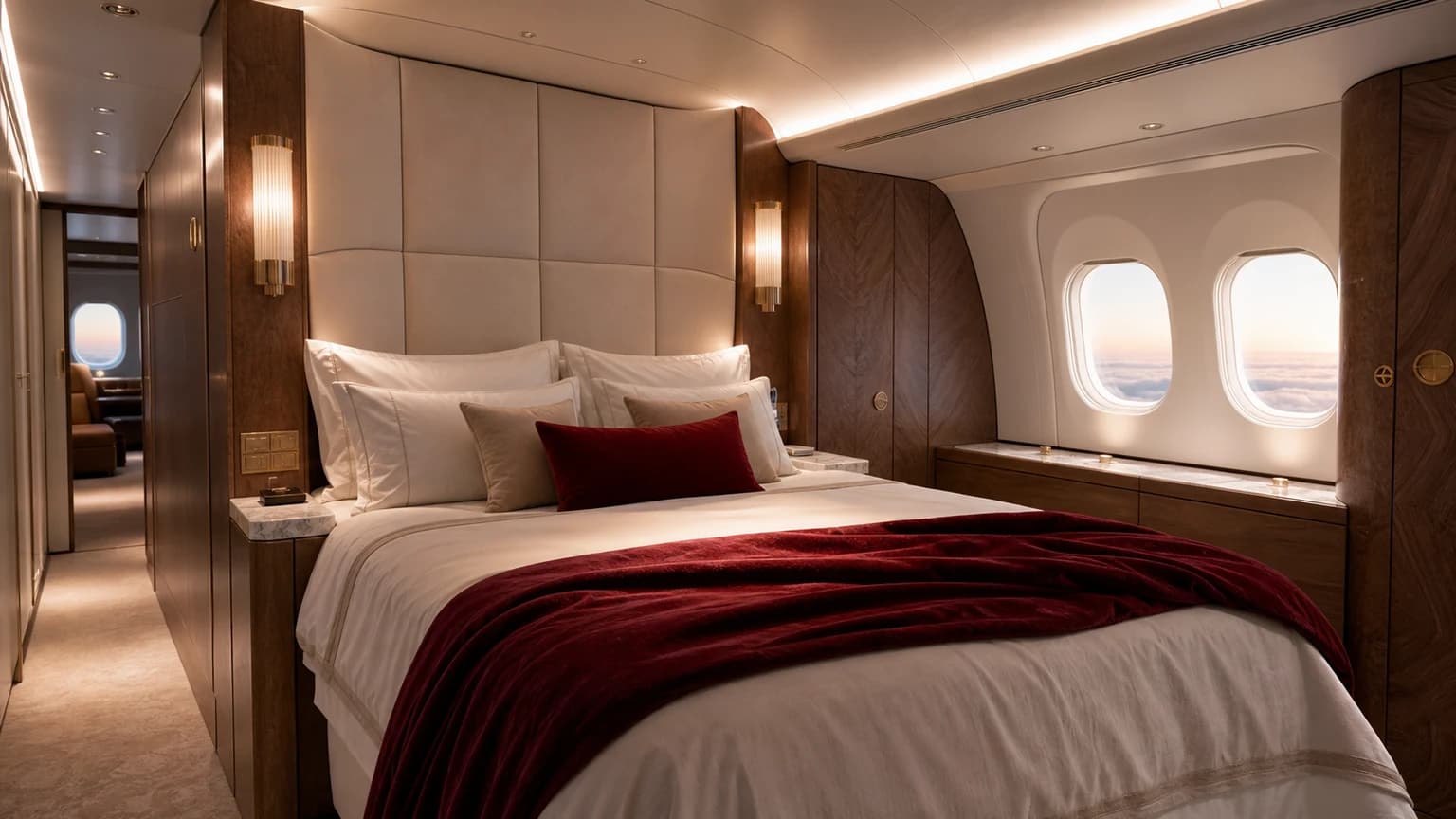 Airbus ACJ319neo — illustrative owner bedroom