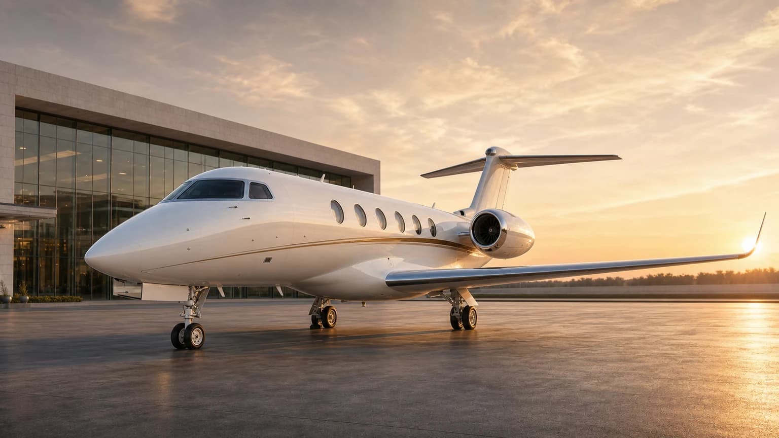 Embraer Phenom 100EV — illustrative low angle exterior