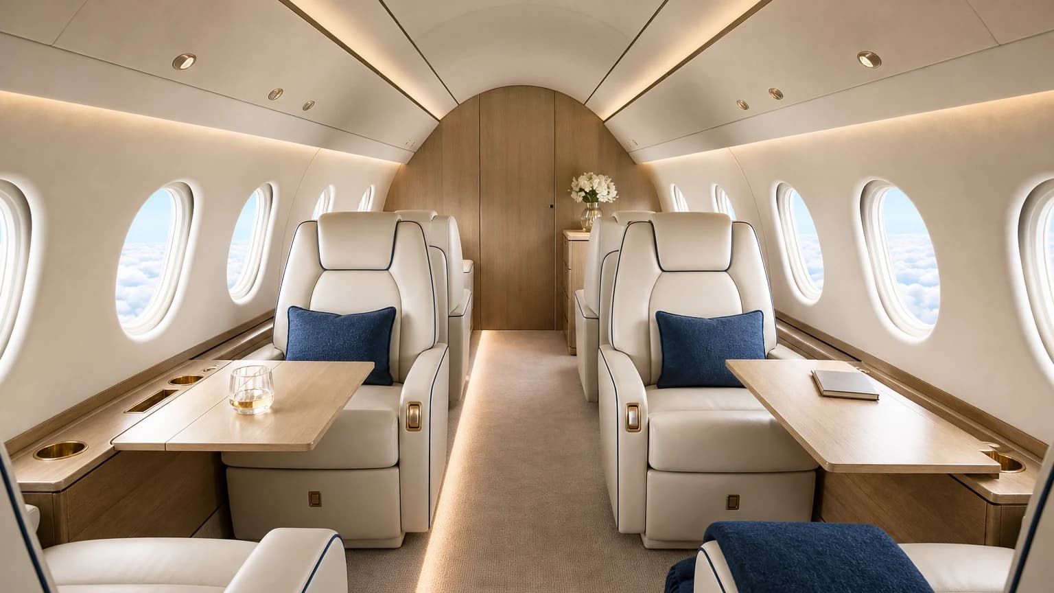Embraer Phenom 100EV — illustrative full cabin