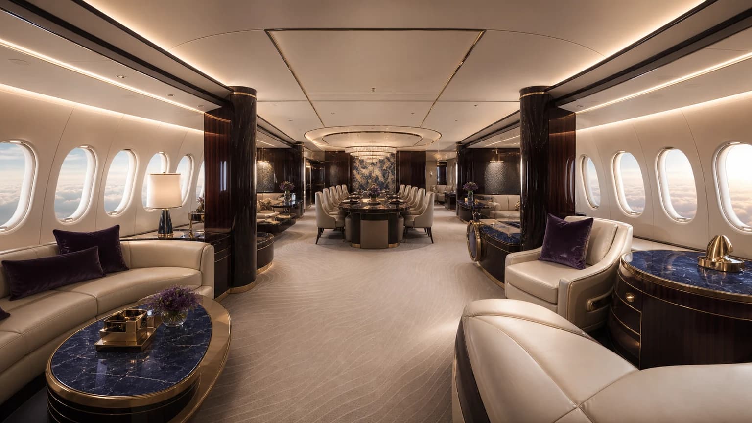 Boeing BBJ 787-8 — illustrative grand cabin