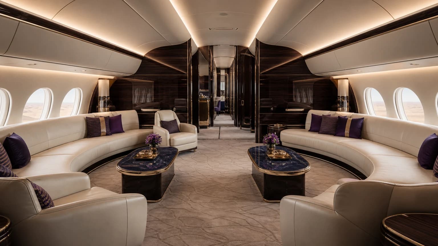 Boeing BBJ 787-8 — illustrative forward reception